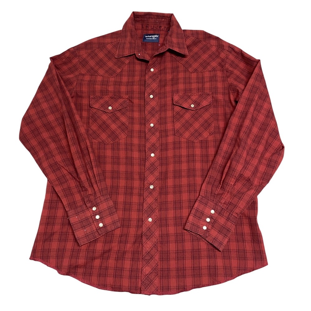 Wrangler Red Plaid Western Shirt